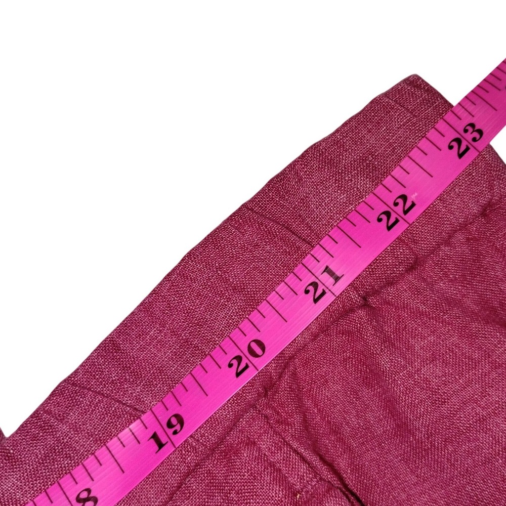 Eileen Fisher Womens Plus Size 3X‎ Pink Linen Pull-On Pants NWT $188 - Picture 3 of 13